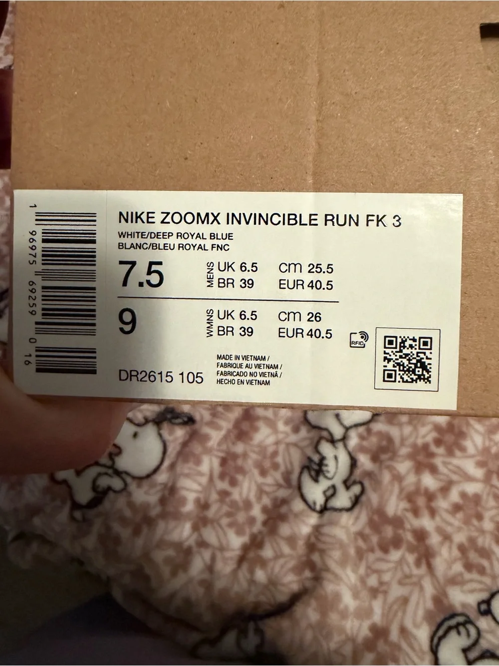 Nike ZoomX Invincible Run FK 3 White/Deep Royal Blue